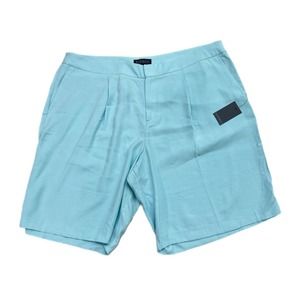 Eloquii High Waist Shorts in Light Blue